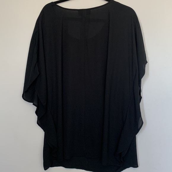 Lane Bryant sheer blouse with sequins on side - Picture 6 of 9